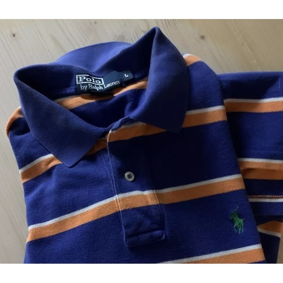 Polo by Ralph Lauren Other - Polo By Ralph‎ Lauren Rugby Style SS Cotton Blue Collar Pony Polo Shirt Men's L